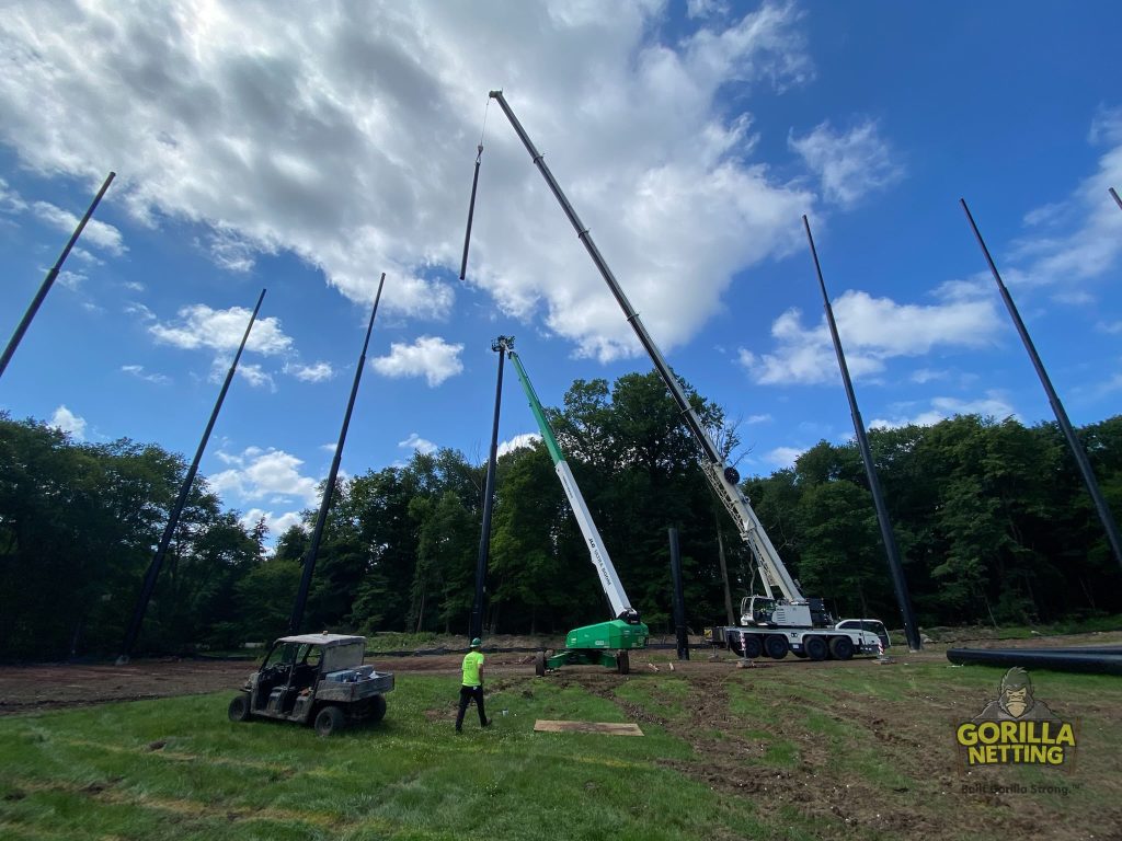 Darlington Golf Course Driving Range Netting Installation by Gorilla Netting