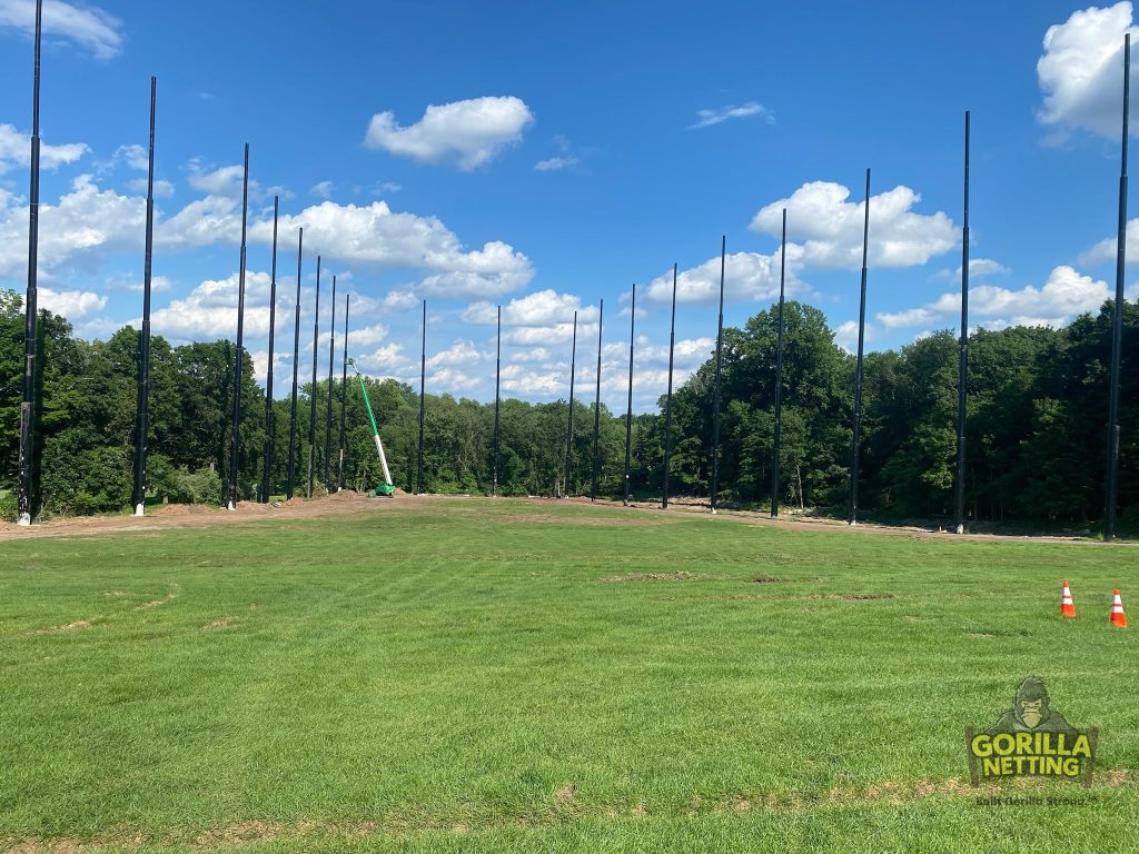 Darlington Golf Course Driving Range Netting Installation by Gorilla Netting