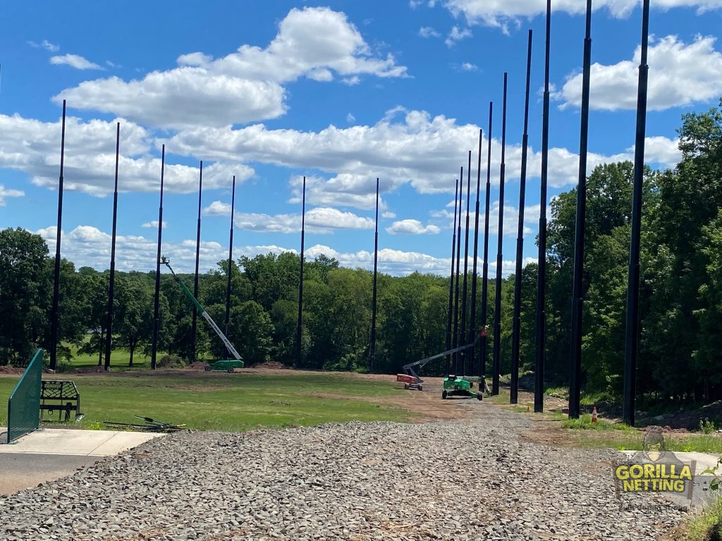 Darlington Golf Course Driving Range Netting Installation by Gorilla Netting