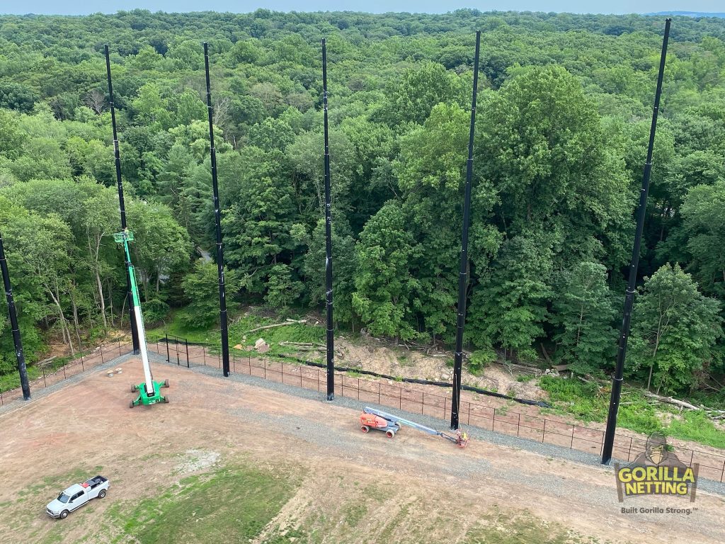 Darlington Golf Course Driving Range Netting Installation by Gorilla Netting