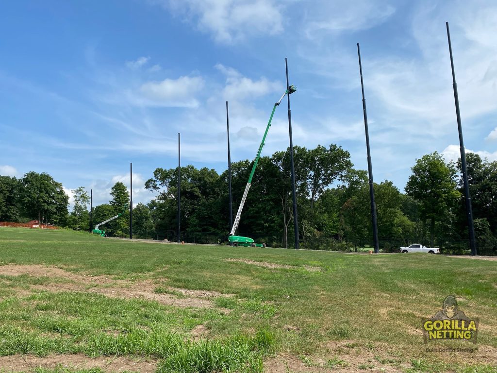 Darlington Golf Course Driving Range Netting Installation by Gorilla Netting