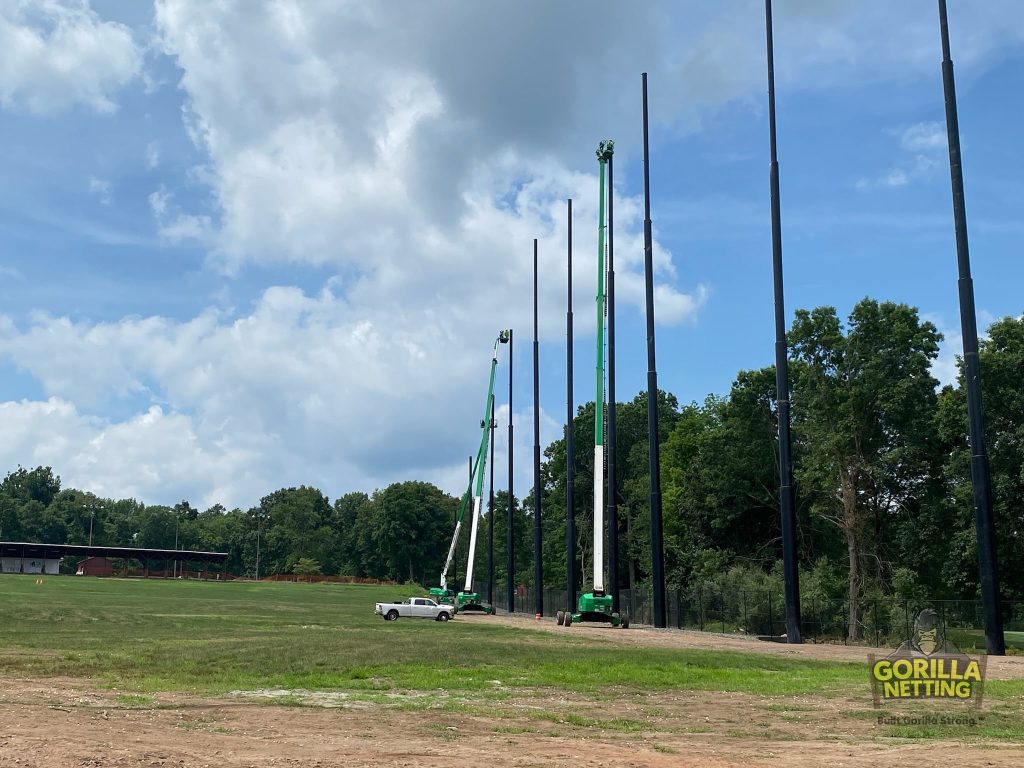 Darlington Golf Course Driving Range Netting Installation by Gorilla Netting