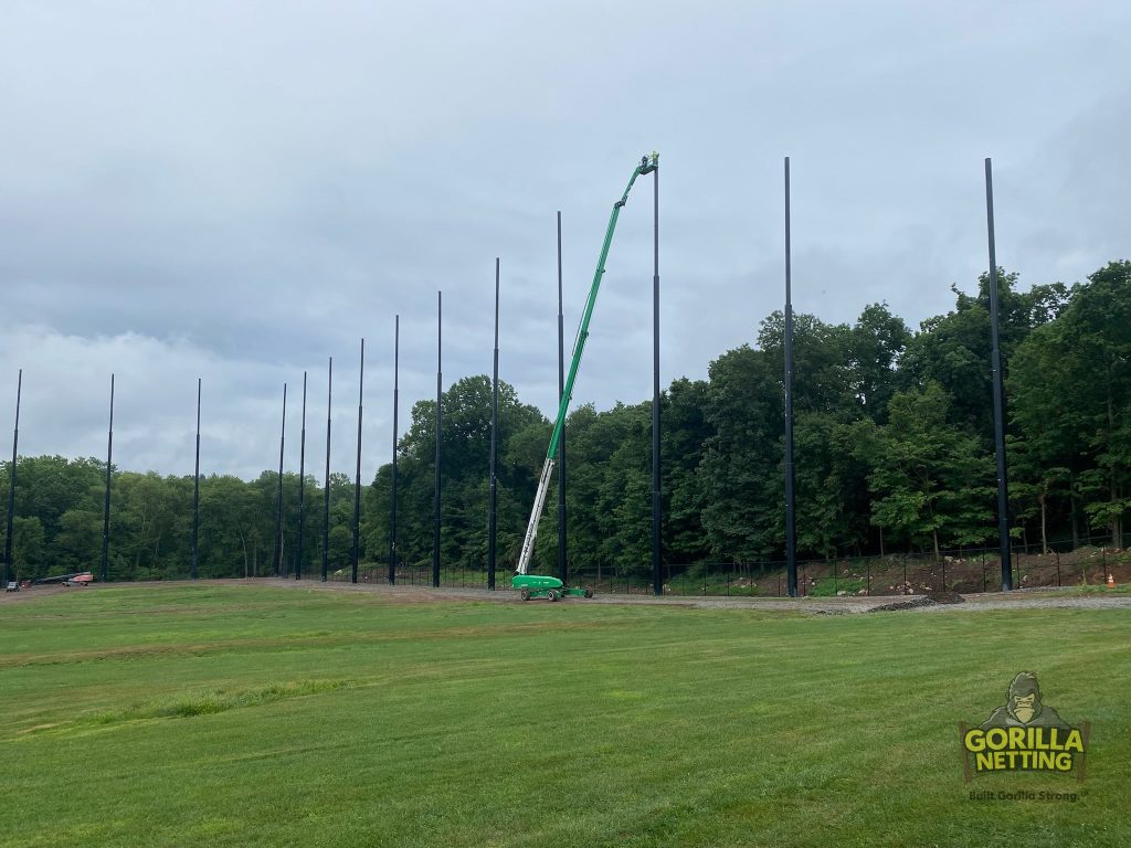 Darlington Golf Course Driving Range Netting Installation by Gorilla Netting