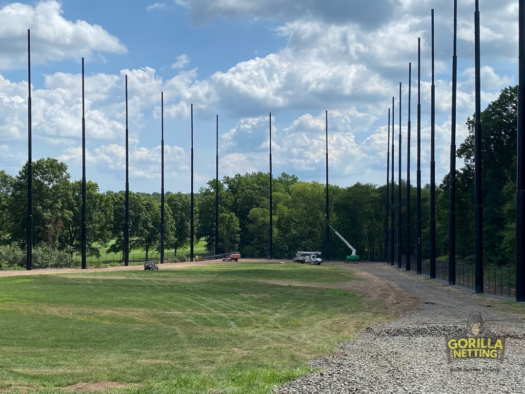 Darlington Golf Course Driving Range Netting Installation by Gorilla Netting