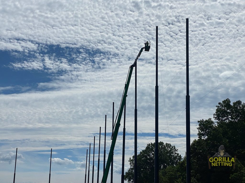 Darlington Golf Course Driving Range Netting Installation by Gorilla Netting