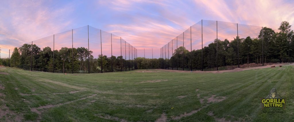 Darlington Golf Course Driving Range Netting Installation by Gorilla Netting