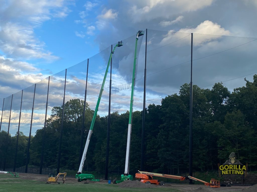 Darlington Golf Course Driving Range Netting Installation by Gorilla Netting