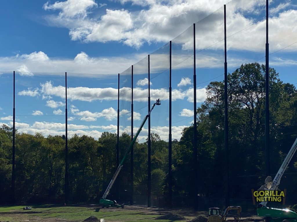 Darlington Golf Course Driving Range Netting Installation by Gorilla Netting