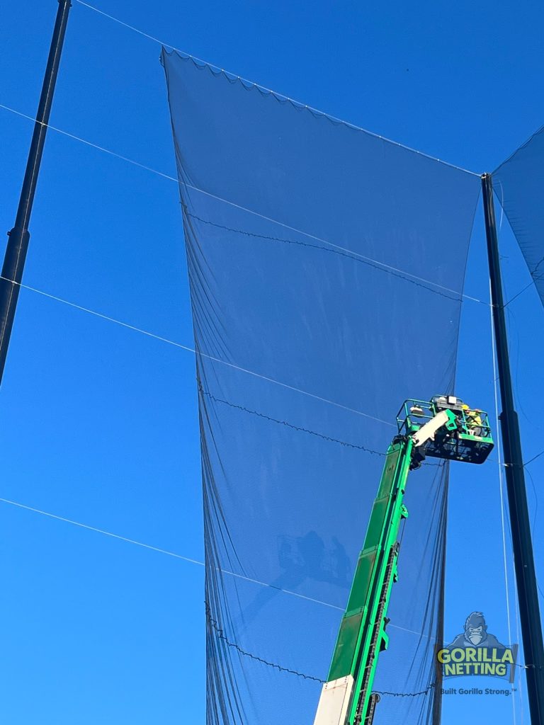 Darlington Golf Course Driving Range Netting Installation by Gorilla Netting