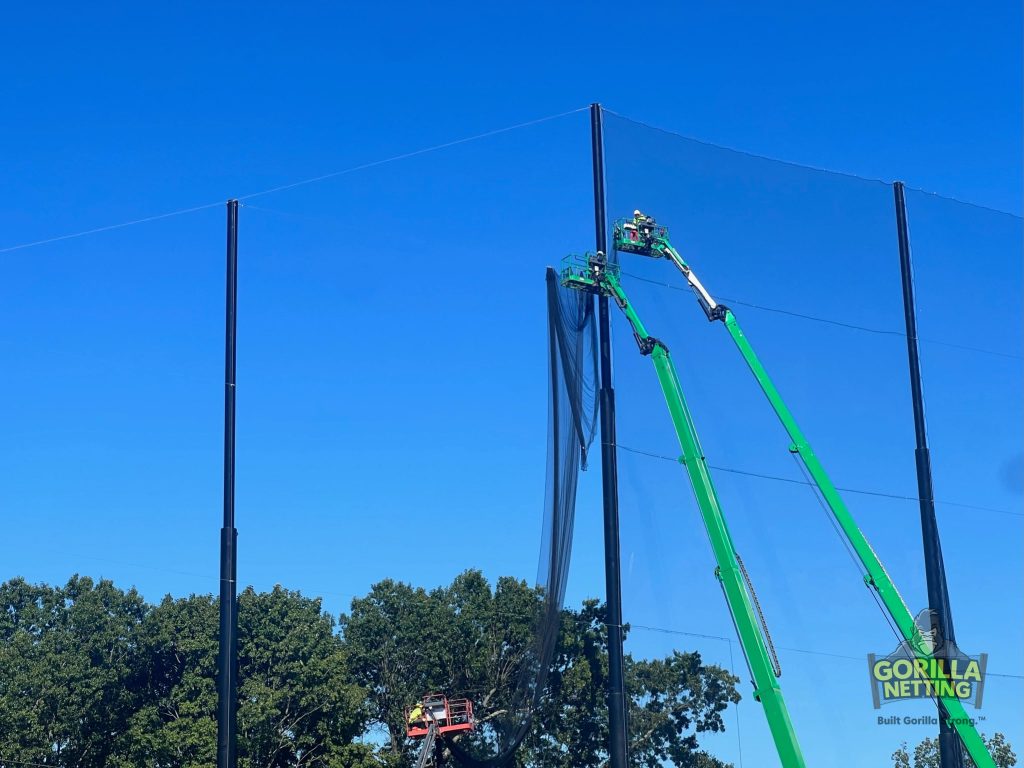 Darlington Golf Course Driving Range Netting Installation by Gorilla Netting