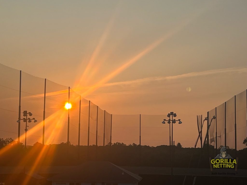 Darlington Golf Course Driving Range Netting Installation by Gorilla Netting