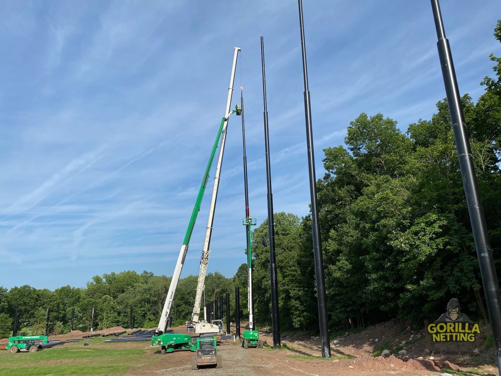 Darlington Golf Course Driving Range Netting Installation by Gorilla Netting