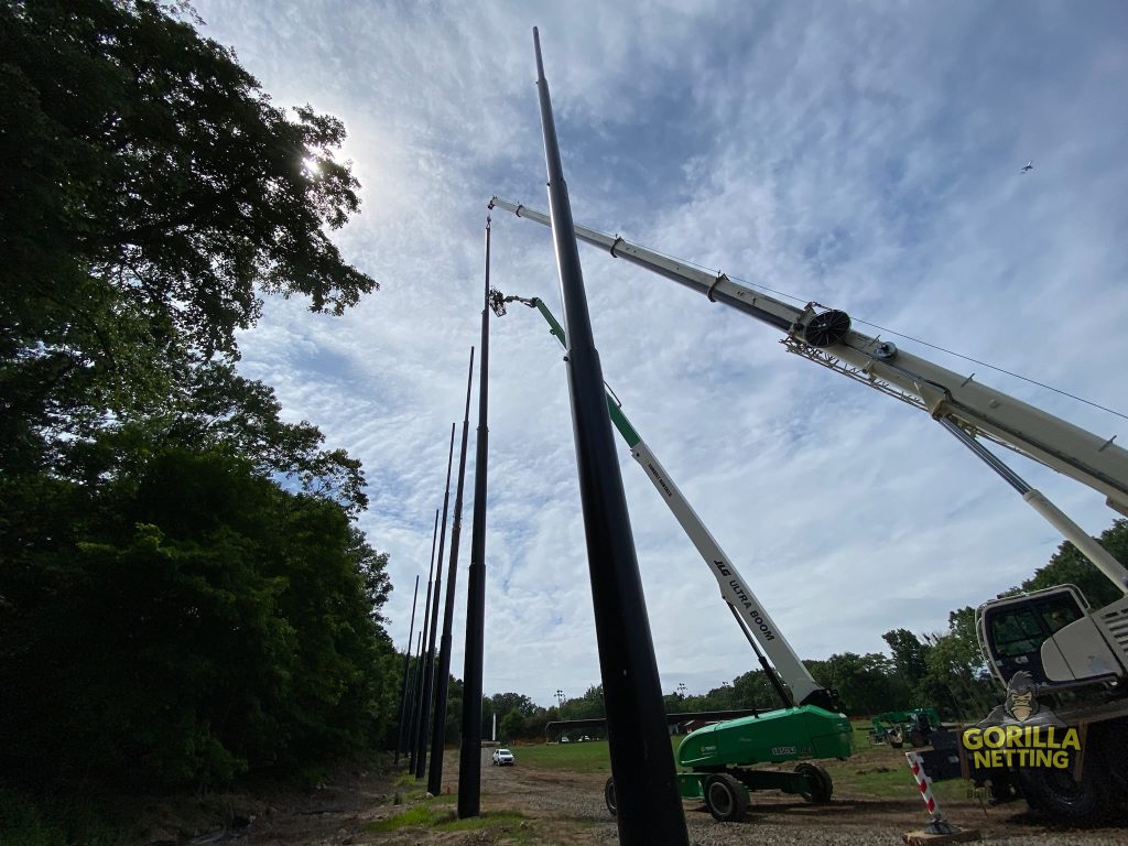 Darlington Golf Course Driving Range Netting Installation by Gorilla Netting