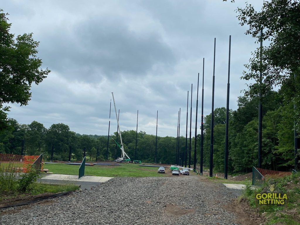 Darlington Golf Course Driving Range Netting Installation by Gorilla Netting