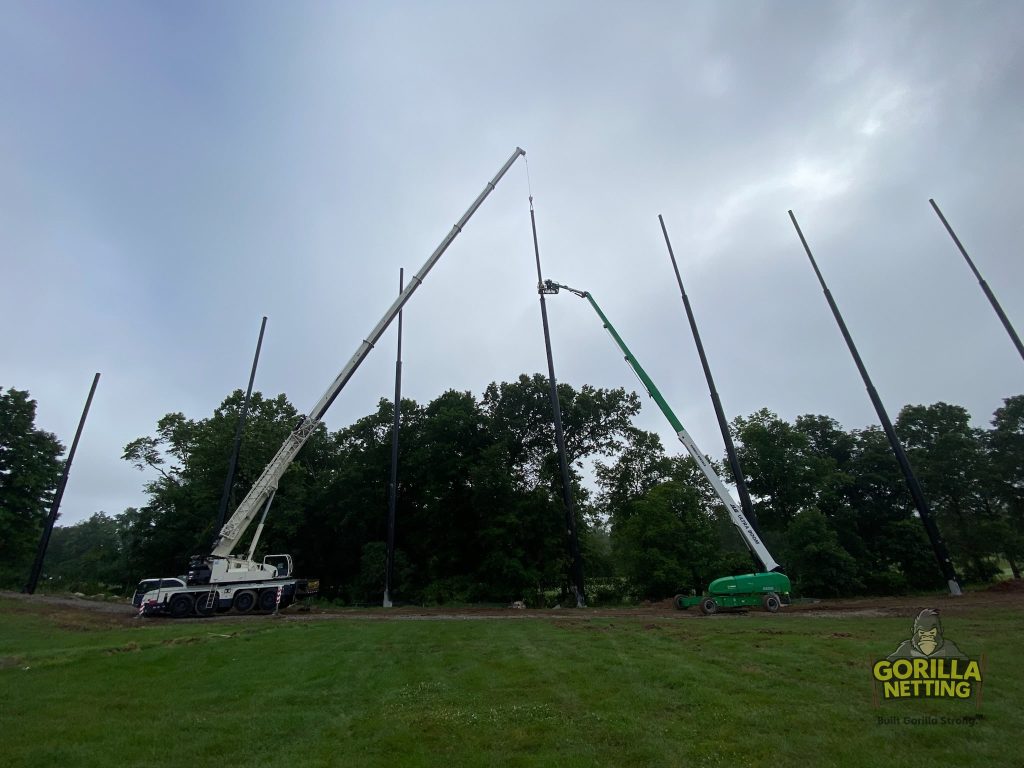 Darlington Golf Course Driving Range Netting Installation by Gorilla Netting