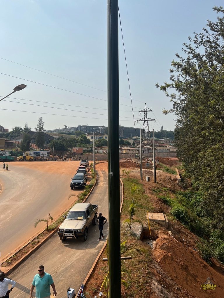 Driving Range Netting System Installation at Kigali Golf Resort & Villas, in Kigali, Rwanda - by Gorilla Netting LLC