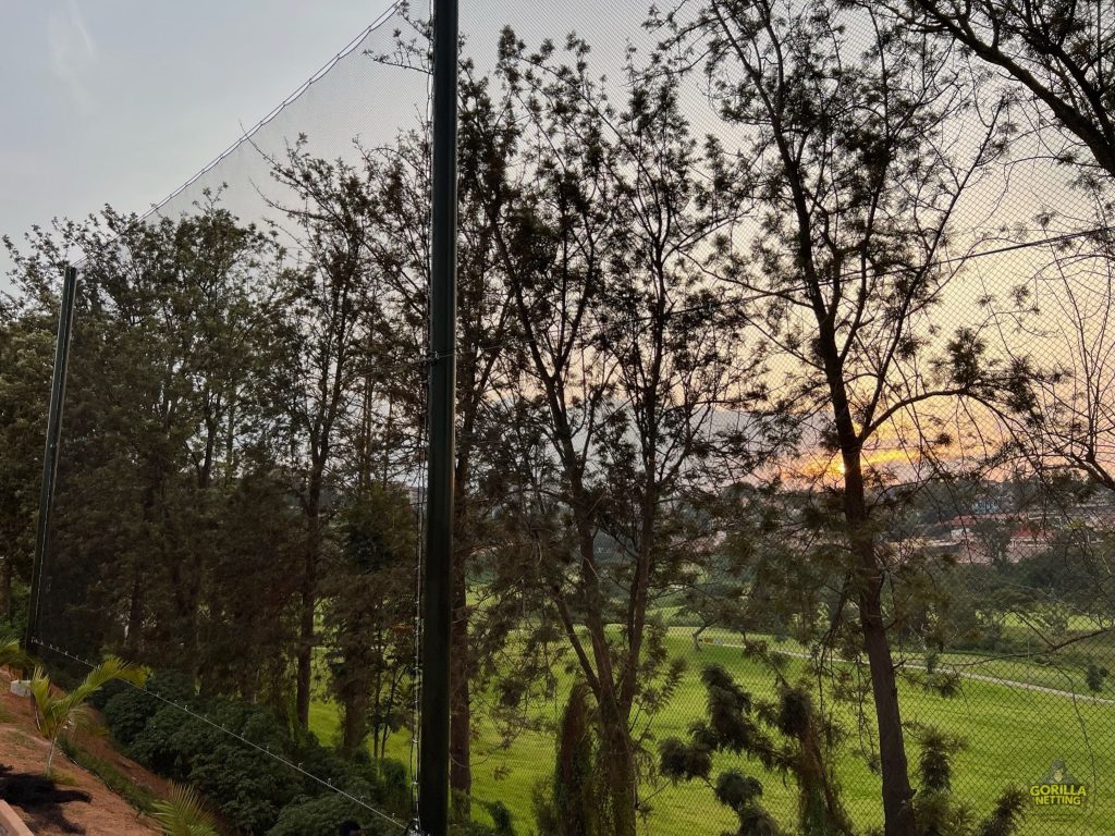 Driving Range Netting System Installation at Kigali Golf Resort & Villas, in Kigali, Rwanda - by Gorilla Netting LLC