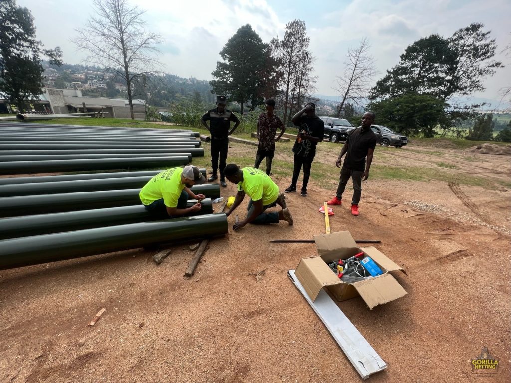 Driving Range Netting System Installation at Kigali Golf Resort & Villas, in Kigali, Rwanda - by Gorilla Netting LLC