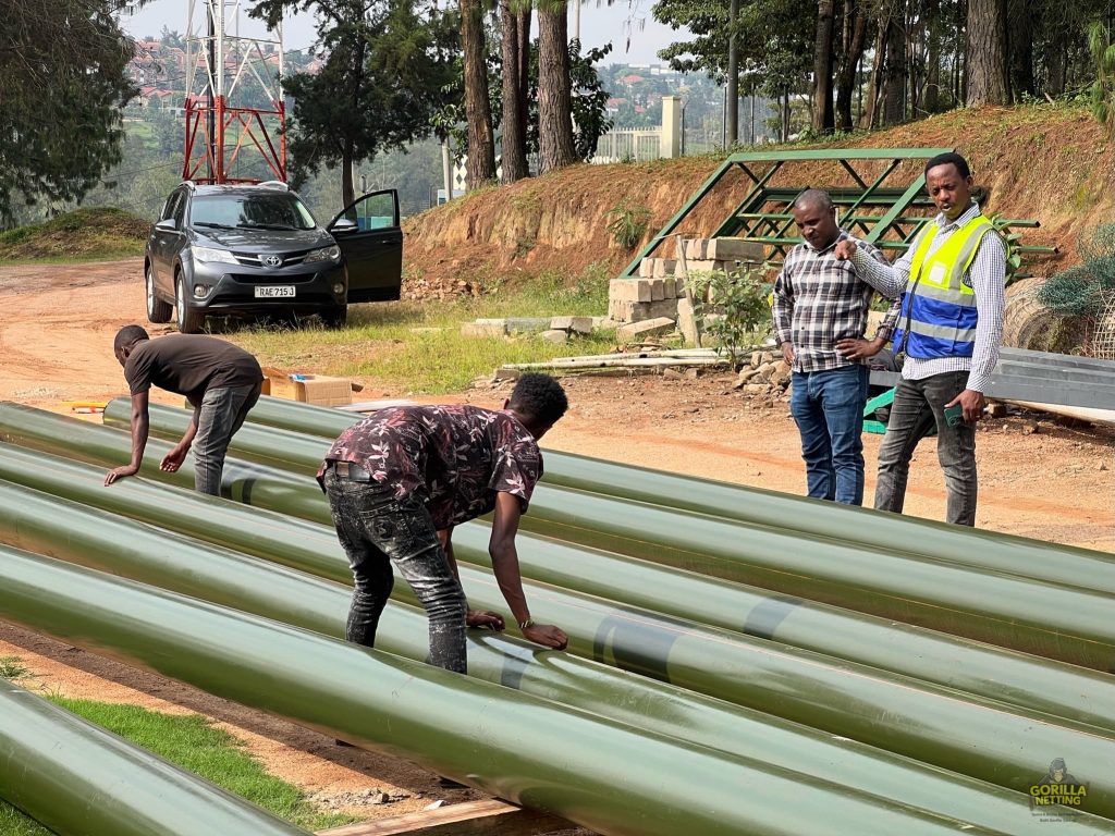 Driving Range Netting System Installation at Kigali Golf Resort & Villas, in Kigali, Rwanda - by Gorilla Netting LLC