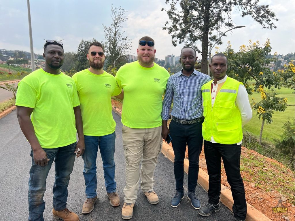 Driving Range Netting System Installation at Kigali Golf Resort & Villas, in Kigali, Rwanda - by Gorilla Netting LLC