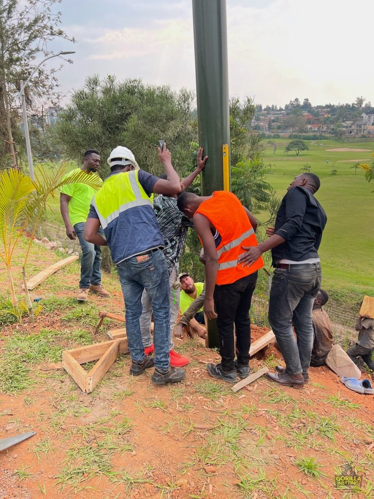 Driving Range Netting System Installation at Kigali Golf Resort & Villas, in Kigali, Rwanda - by Gorilla Netting LLC