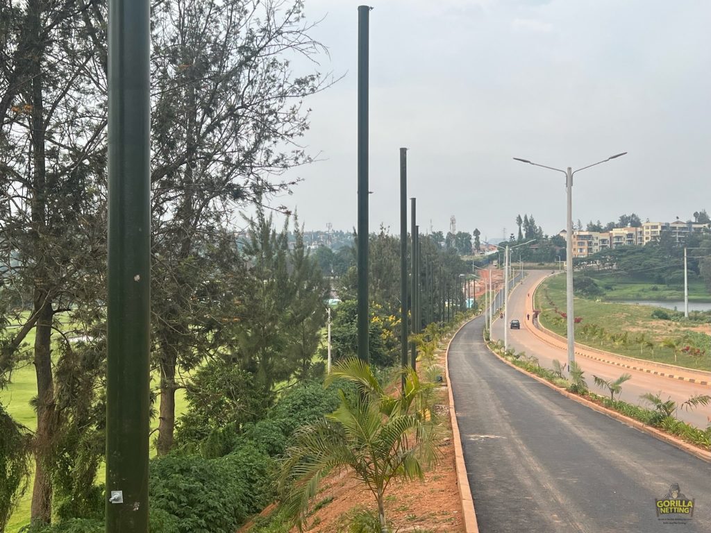 Driving Range Netting System Installation at Kigali Golf Resort & Villas, in Kigali, Rwanda - by Gorilla Netting LLC