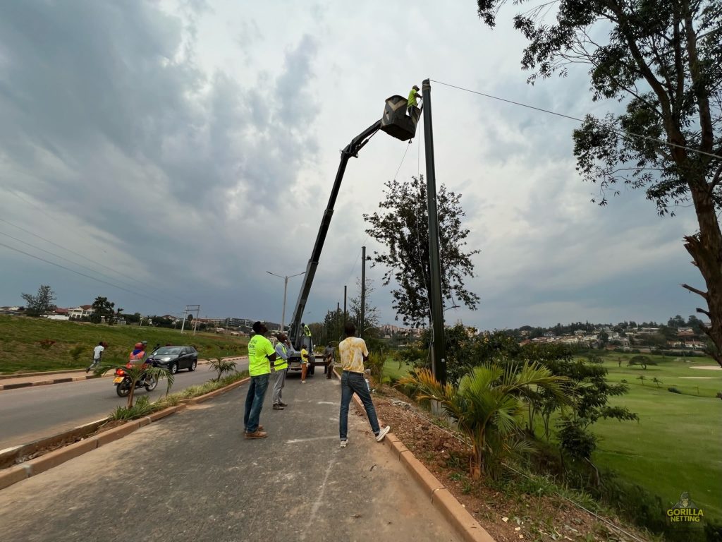 Driving Range Netting System Installation at Kigali Golf Resort & Villas, in Kigali, Rwanda - by Gorilla Netting LLC