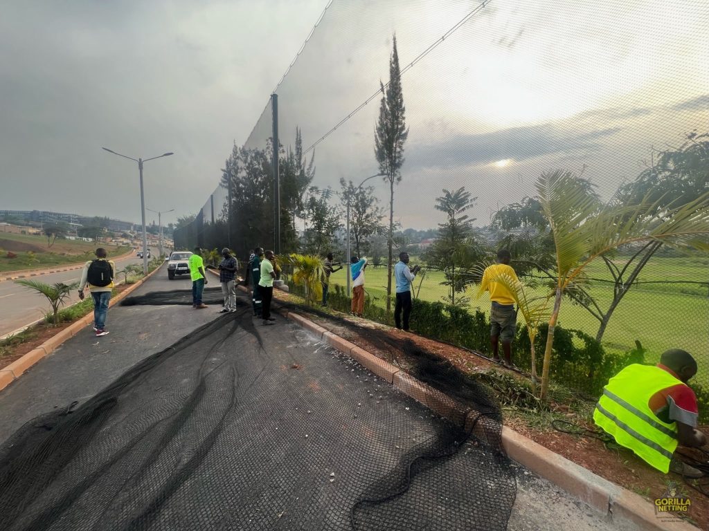 Driving Range Netting System Installation at Kigali Golf Resort & Villas, in Kigali, Rwanda - by Gorilla Netting LLC