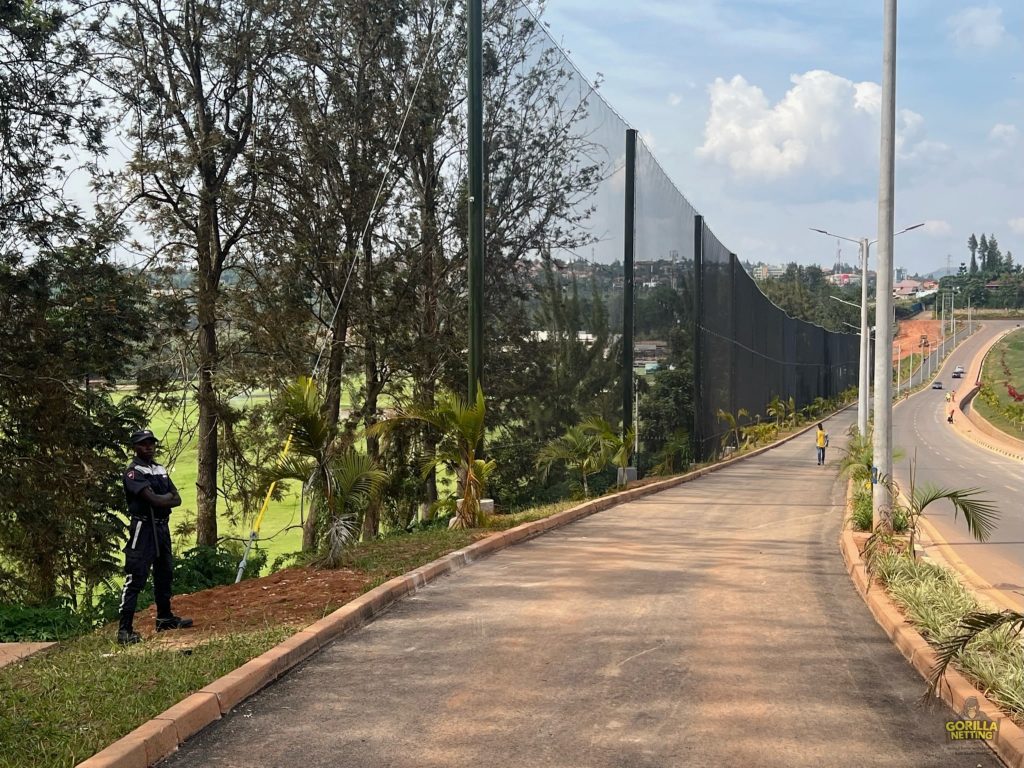 Driving Range Netting System Installation at Kigali Golf Resort & Villas, in Kigali, Rwanda - by Gorilla Netting LLC