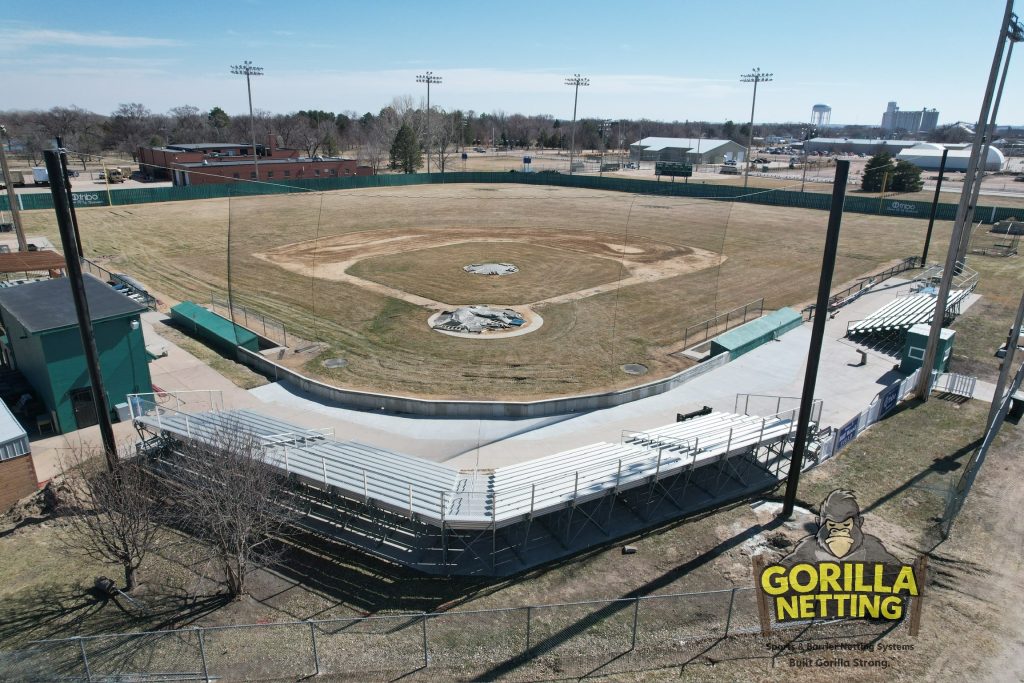 Tie-Back Backstop Netting System Installed at Bill Wood Field