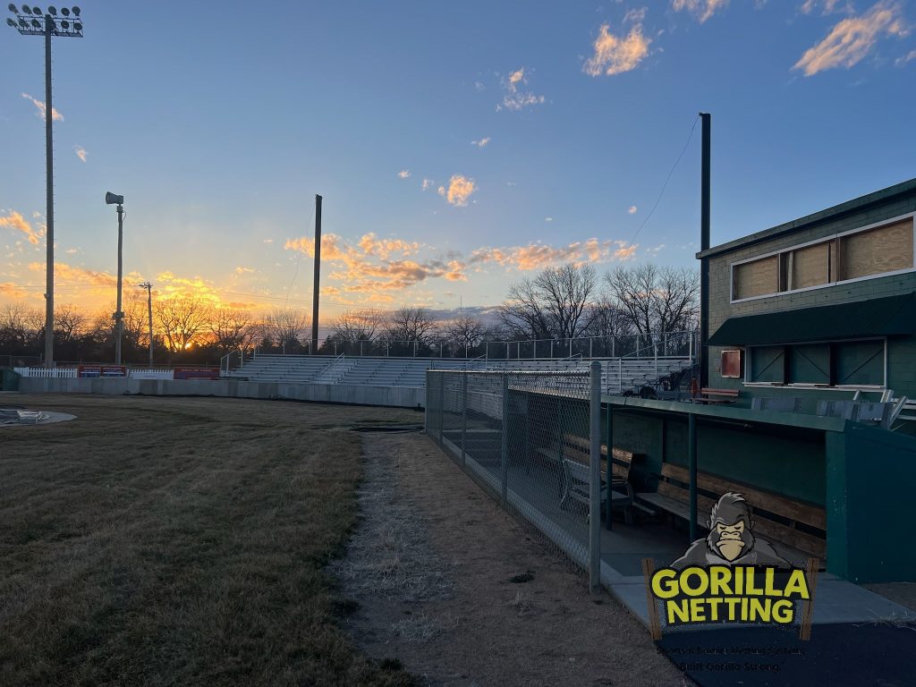 Tie-Back Backstop Netting System Installed at Bill Wood Field