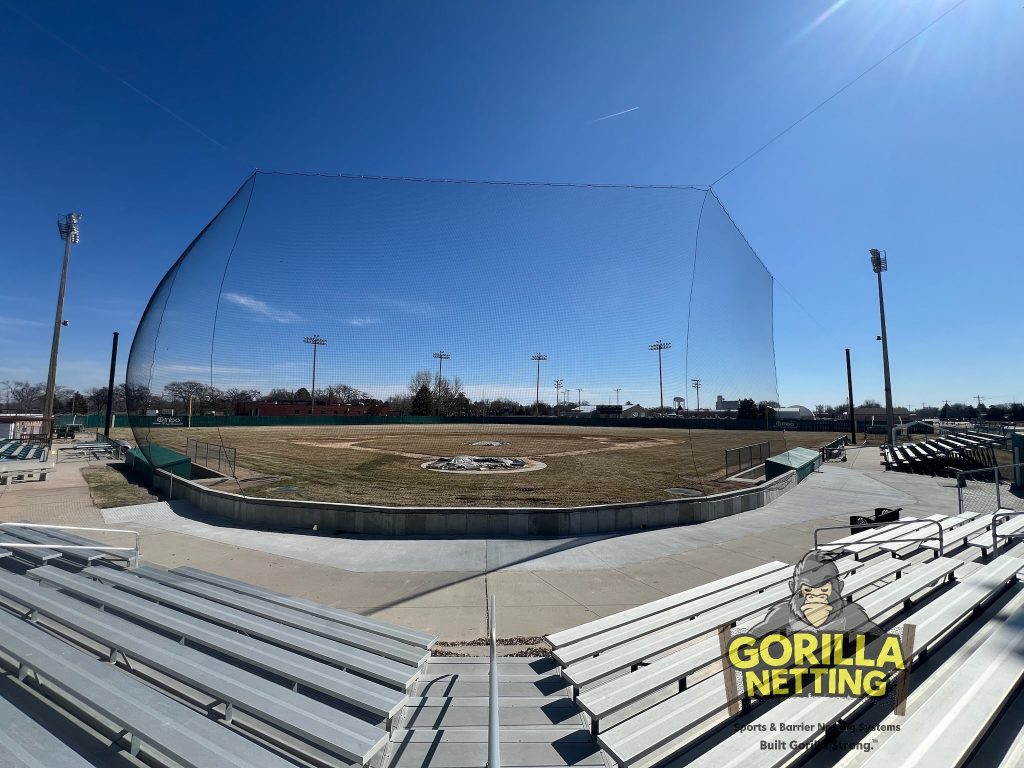 Tie-Back Backstop Netting System Installed at Bill Wood Field