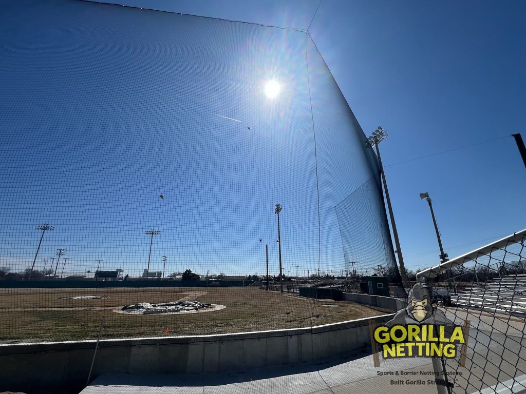 Tie-Back Backstop Netting System Installed at Bill Wood Field