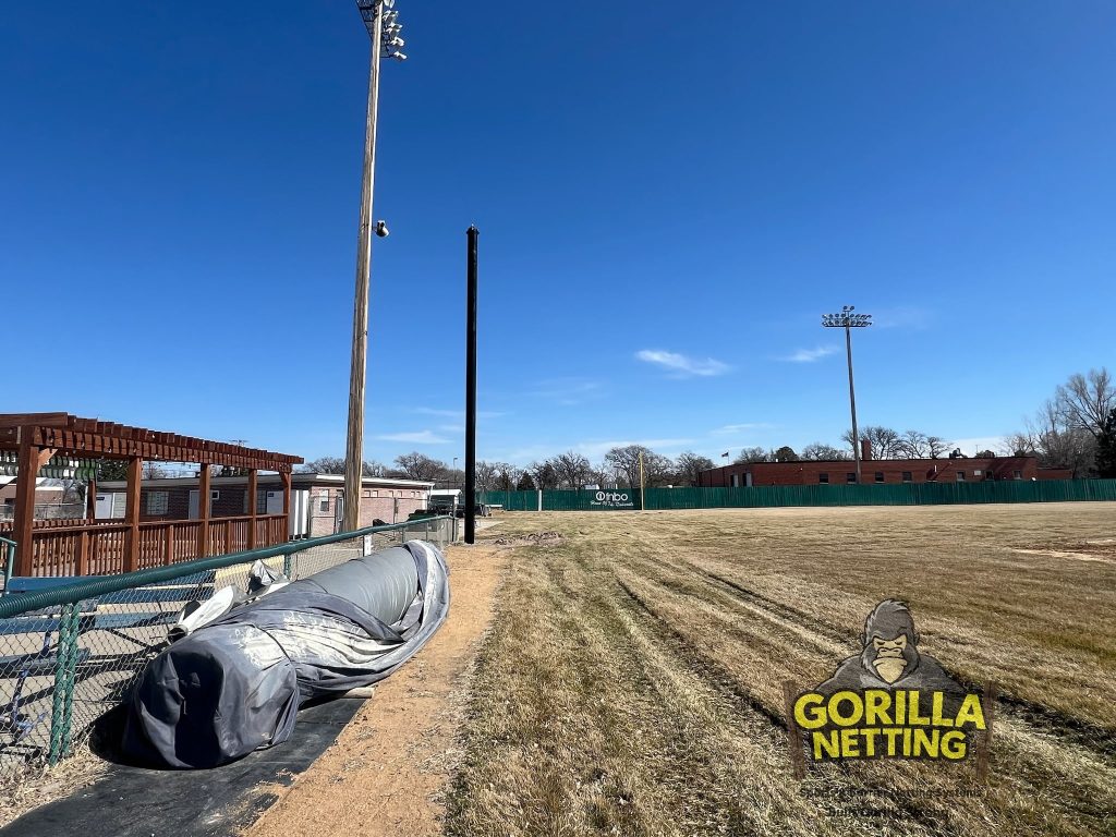 Tie-Back Backstop Netting System Installed at Bill Wood Field