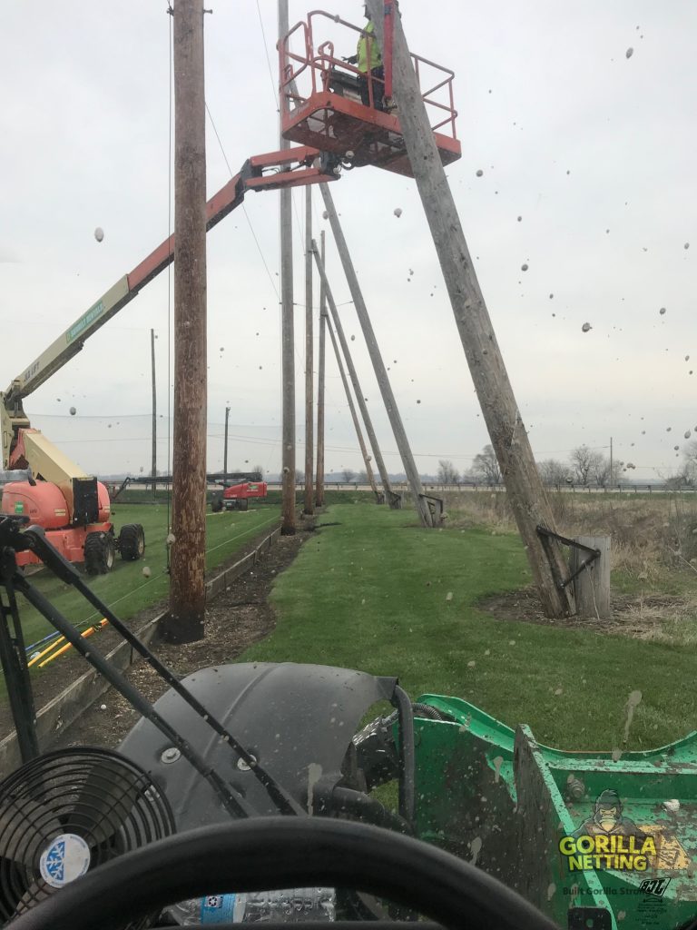 Driving Range Netting Replacement & Upgrade Progress and Completion Photos from Sugar Grove Golf Center