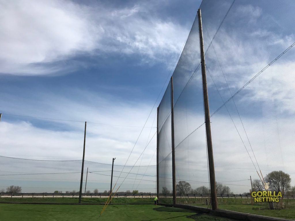 Driving Range Netting Replacement & Upgrade Progress and Completion Photos from Sugar Grove Golf Center