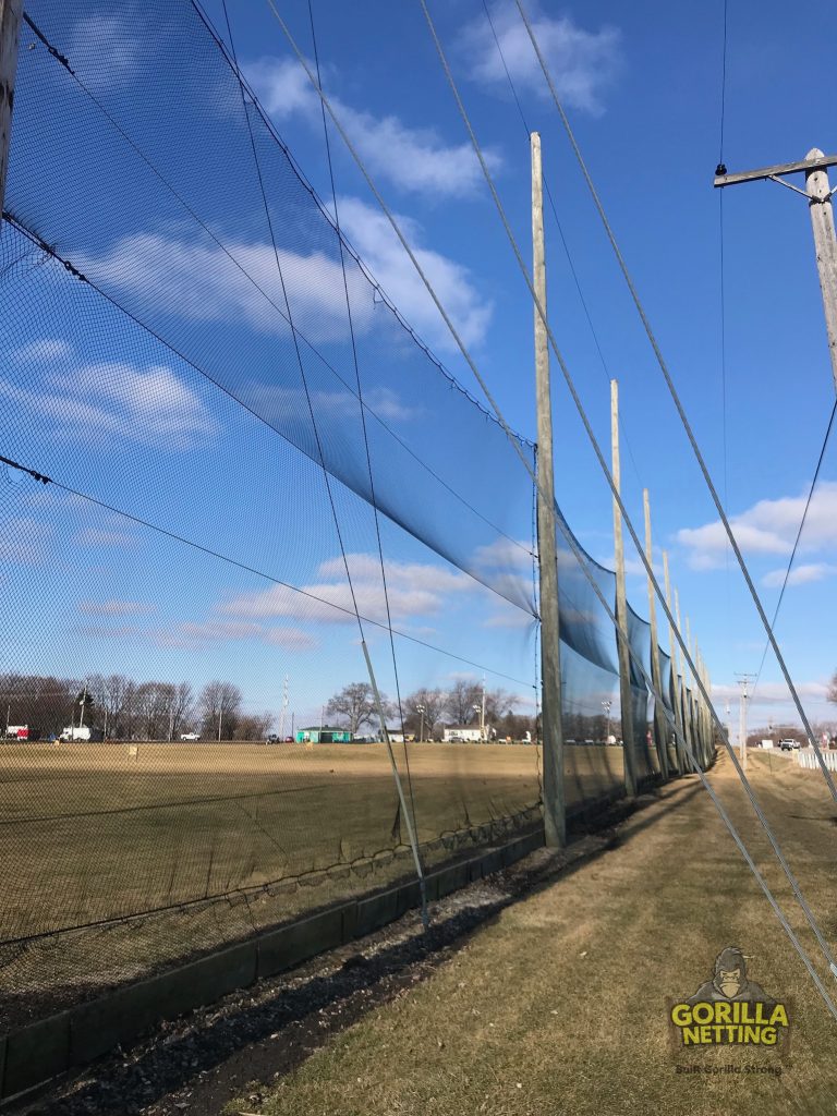 Driving Range Netting Replacement Before Pictures at Sugar Grove Golf Center