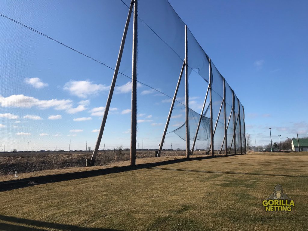 Driving Range Netting Replacement Before Pictures at Sugar Grove Golf Center