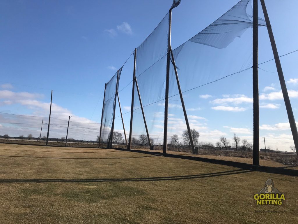 Driving Range Netting Replacement Before Pictures at Sugar Grove Golf Center