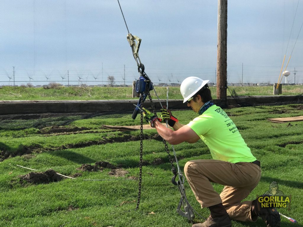 Driving Range Netting Replacement & Upgrade Progress and Completion Photos from Sugar Grove Golf Center