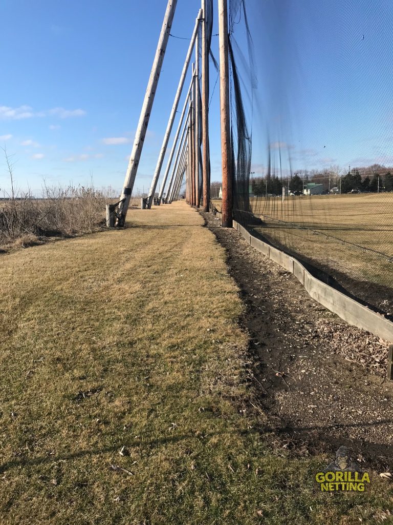 Driving Range Netting Replacement Before Pictures at Sugar Grove Golf Center