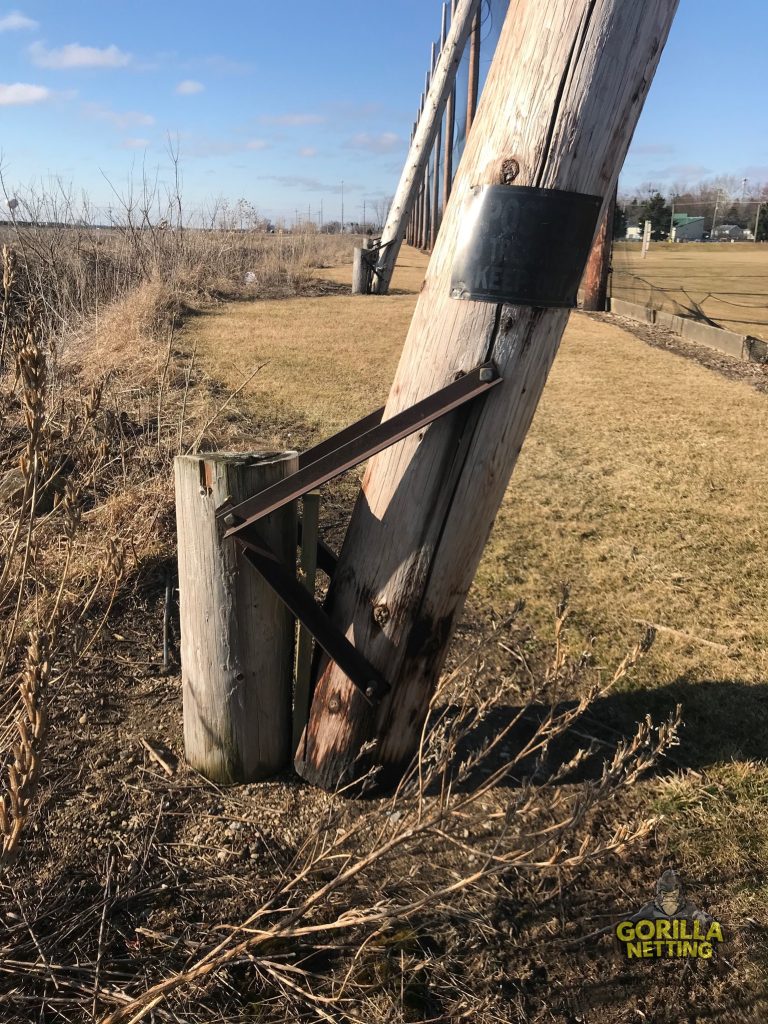 Driving Range Netting Replacement Before Pictures at Sugar Grove Golf Center