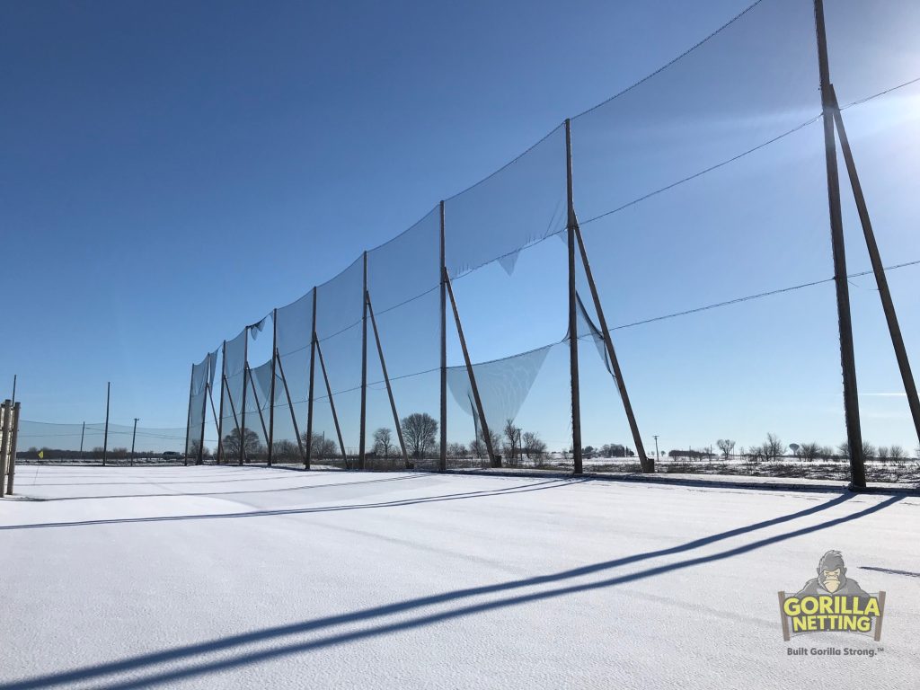 Driving Range Netting Replacement Before Pictures at Sugar Grove Golf Center